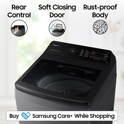 Samsung 9 kg, 5 star, Eco Bubble Technology, Wi-Fi, Soft Closing Door, Fully-Automatic Top Load Washing Machine (WA90BG4542BDTL, Versailles Gray) 