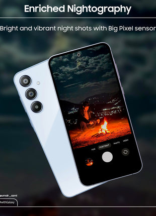 Samsung Galaxy A55 5G (Awesome Navy, 8GB RAM, 256GB Storage) | AI | Metal Frame | 50 MP Main Camera (OIS) | Super HDR Video| Nightography | IP67 | Corning Gorilla Glass Victus+ | sAMOLED Display 
