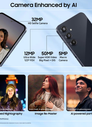 Samsung Galaxy A55 5G (Awesome Navy, 8GB RAM, 256GB Storage) | AI | Metal Frame | 50 MP Main Camera (OIS) | Super HDR Video| Nightography | IP67 | Corning Gorilla Glass Victus+ | sAMOLED Display 