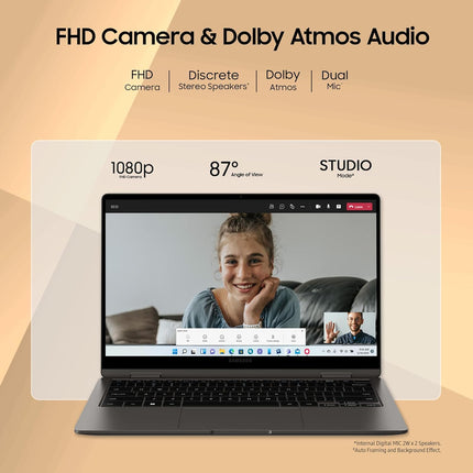 Samsung Galaxy Book3 360 Intel 13th Gen i7 EvoTM 33.78cm(13.3") Super Amoled 2-in-1 Touchscreen Laptop (16 GB/512GB SSD/Windows11/MSOffice/BacklitKB/Fingerprint Sensor/Graphite/1.16Kg), NP730QFG-LA1IN 