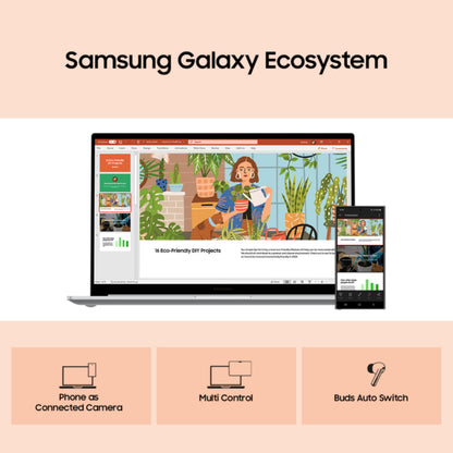Samsung Galaxy Book4 (Gray, 16GB RAM, 512GB SSD) | 15.6" Full HD Screen | Intel Core i5 1335U Processor | Windows 11 Home | MS Office 2021 | Fingerprint Reader | Intel Iris XE Graphics | RJ45 LAN Port 