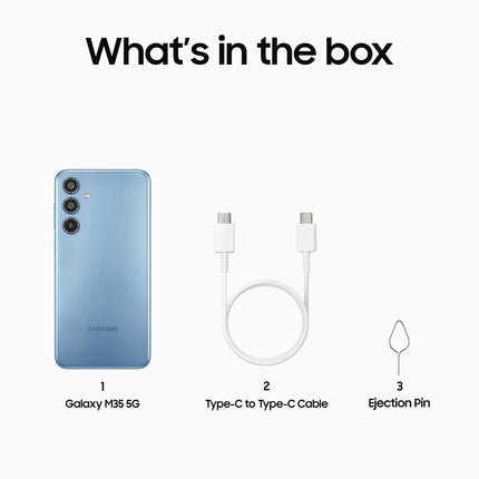 Samsung Galaxy M35 5G (Daybreak Blue,6GB RAM,128GB Storage)| Corning Gorilla Glass Victus+| AnTuTu Score 595K+ | Vapour Cooling Chamber | 6000mAh Battery | 120Hz Super AMOLED Display| Without Charger 