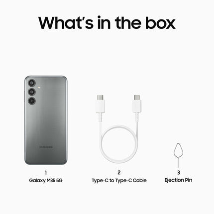 Samsung Galaxy M35 5G (Thunder Grey,6GB RAM,128GB Storage)| Corning Gorilla Glass Victus+| AnTuTu Score 595K+ | Vapour Cooling Chamber | 6000mAh Battery | 120Hz Super AMOLED Display| Without Charger 