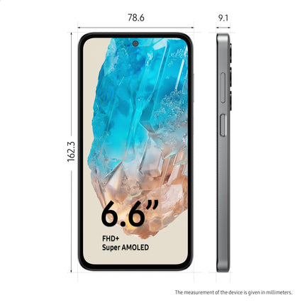 Samsung Galaxy M35 5G (Thunder Grey,6GB RAM,128GB Storage)| Corning Gorilla Glass Victus+| AnTuTu Score 595K+ | Vapour Cooling Chamber | 6000mAh Battery | 120Hz Super AMOLED Display| Without Charger 