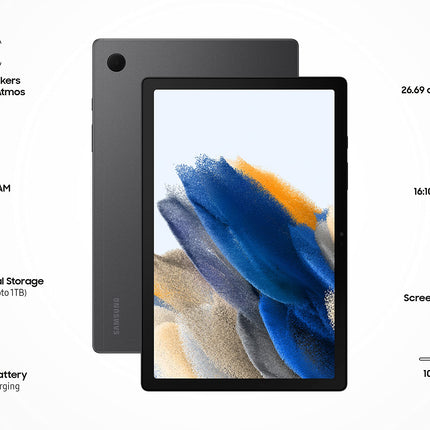Samsung Galaxy Tab A8 26.69cm (10.5 inch) Display, RAM 4 GB, ROM 64 GB Expandable, Wi-Fi Tablet, Gray, (SM-X200NZAEINU) 