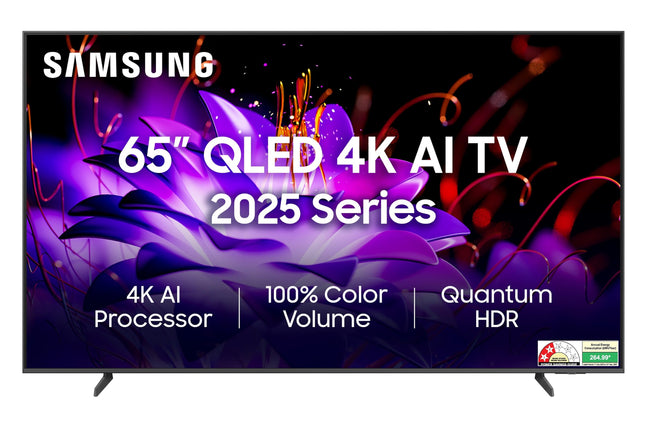 Samsung 163 cm (65 inches) Vision AI 4K Ultra HD Smart QLED TV QA65QEF1AULXL 