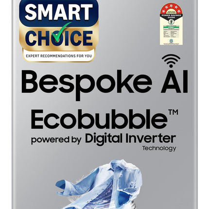 Samsung Smart Choice 10 Kg, 5 Star, AI Wash, Ecobubble, AI Energy Mode, AI VRT+, Soft Closing Door, Wi-Fi, Digital Inverter, Fully-Automatic Top Load Washing Machine (WA80F10E2LTL, Lavender Gray) 