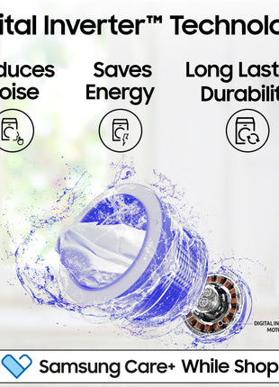 Samsung Smart Choice 10 Kg, 5 Star, AI Wash, Ecobubble, AI Energy Mode, AI VRT+, Soft Closing Door, Wi-Fi, Digital Inverter, Fully-Automatic Top Load Washing Machine (WA80F10E2LTL, Lavender Gray) 