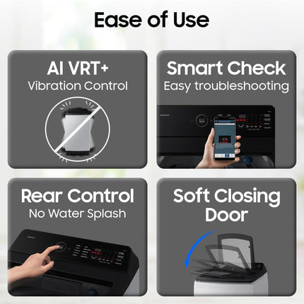 Samsung Smart Choice 10 Kg, 5 Star, AI Wash, Ecobubble, AI Energy Mode, AI VRT+, Soft Closing Door, Wi-Fi, Digital Inverter, Fully-Automatic Top Load Washing Machine (WA80F10E2LTL, Lavender Gray) 