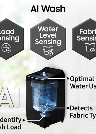 Samsung Smart Choice 10 Kg, 5 Star, AI Wash, Ecobubble, AI Energy Mode, AI VRT+, Soft Closing Door, Wi-Fi, Digital Inverter, Fully-Automatic Top Load Washing Machine (WA80F10E2LTL, Lavender Gray) 