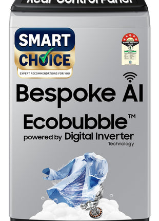 Samsung Smart Choice 10 Kg, 5 Star, AI Wash, Ecobubble, AI Energy Mode, AI VRT+, Soft Closing Door, Wi-Fi, Digital Inverter, Fully-Automatic Top Load Washing Machine (WA80F10E2LTL, Lavender Gray) 