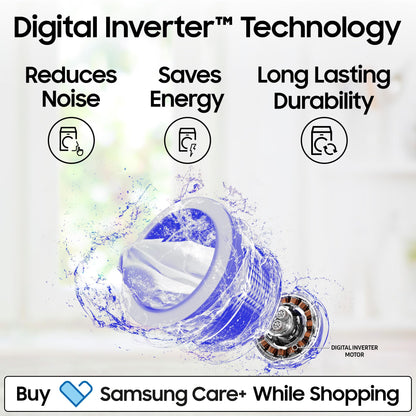 Samsung Smart Choice 10 Kg, 5 Star, AI Wash, Ecobubble, AI Energy Mode, AI VRT+, Soft Closing Door, Wi-Fi, Digital Inverter, Fully-Automatic Top Load Washing Machine (WA80F10E2LTL, Lavender Gray) 
