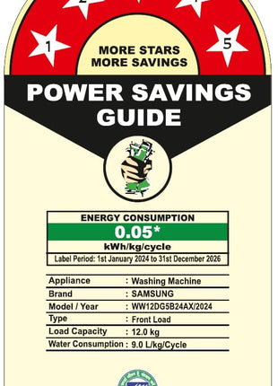 Samsung Smart Choice 12 kg, 5star, AI Ecobubble, Super Speed, Wi-Fi, Hygiene Steam with Inbuilt Heater, Digital Inverter, Fully-Automatic Front Load Washing Machine (WW12DG5B24AXTL, Inox) 