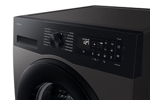 Samsung Smart Choice 12 kg, 5star, AI Ecobubble, Super Speed, Wi-Fi, Hygiene Steam with Inbuilt Heater, Digital Inverter, Fully-Automatic Front Load Washing Machine (WW12DG5B24AXTL, Inox) 