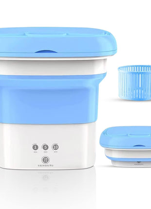 Semi Automatic Folding 2kg Top Loading Mini Washing Machine with Dryer Deep Cleaning for Underwear Washing Machine Clothes Washer Water Vent System (Multicolour) 