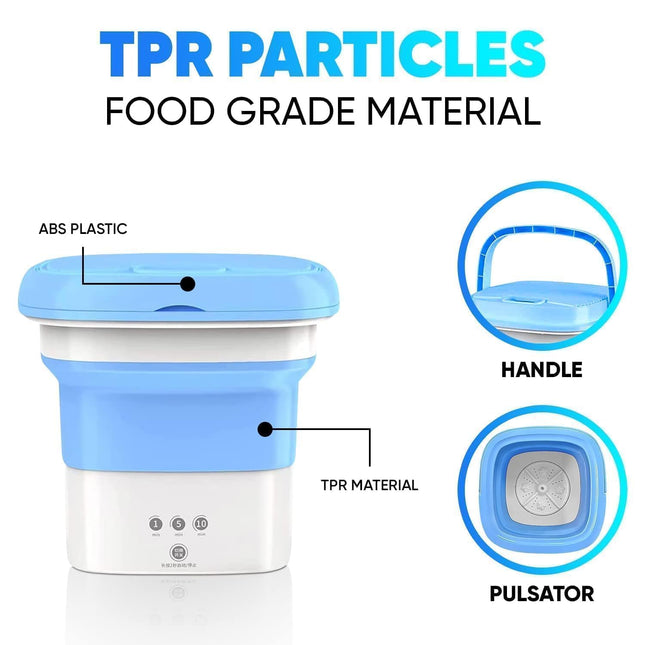 Semi Automatic Folding 2kg Top Loading Mini Washing Machine with Dryer Deep Cleaning for Underwear Washing Machine Clothes Washer Water Vent System (Multicolour) 