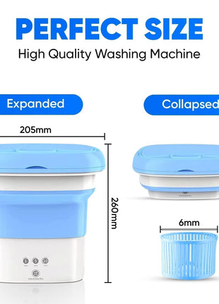 Semi Automatic Folding 2kg Top Loading Mini Washing Machine with Dryer Deep Cleaning for Underwear Washing Machine Clothes Washer Water Vent System (Multicolour) 