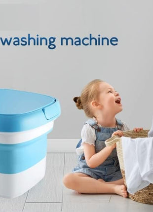 Semi Automatic Folding 2kg Top Loading Mini Washing Machine with Dryer Deep Cleaning for Underwear Washing Machine Clothes Washer Water Vent System (Multicolour) 