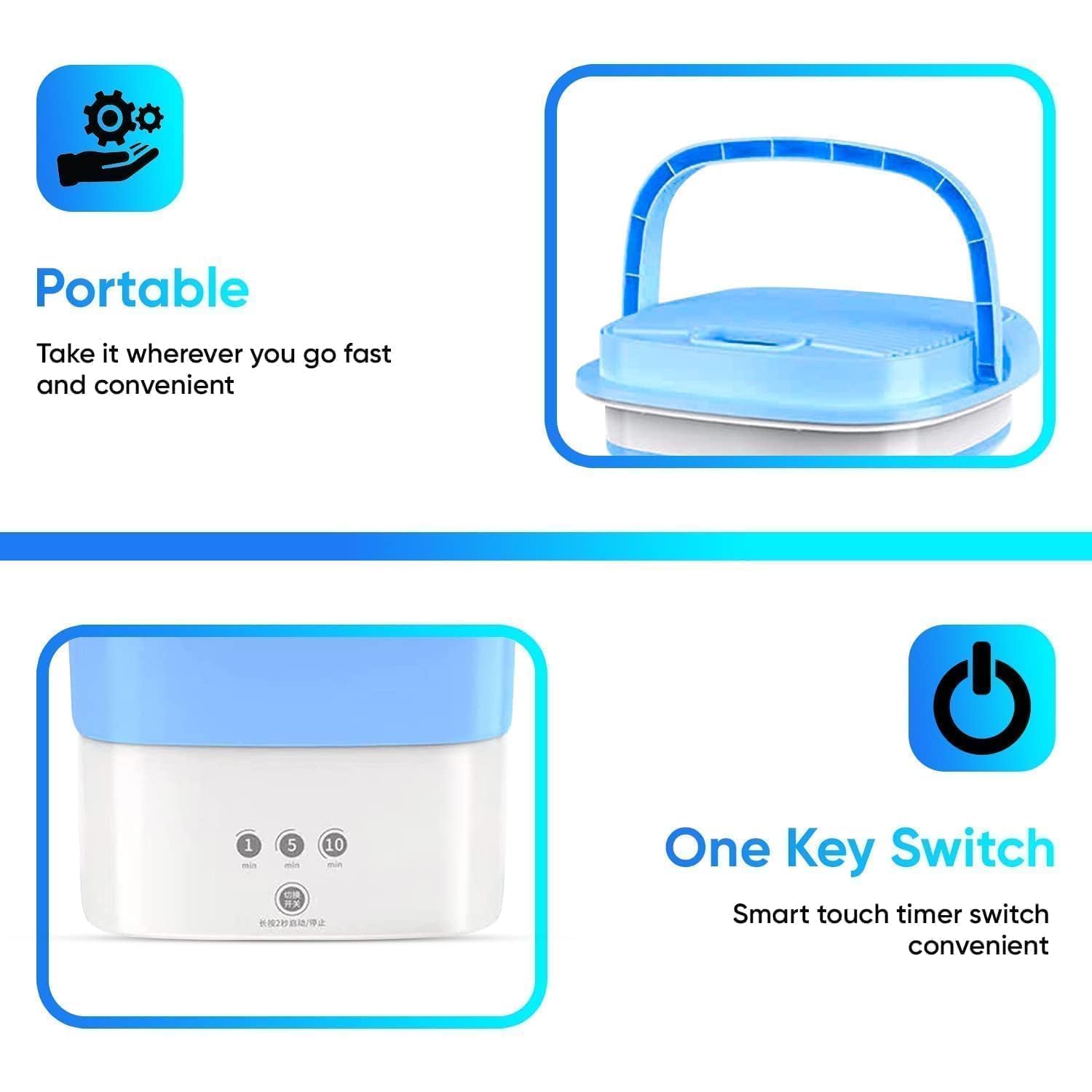 Semi Automatic Folding 2kg Top Loading Mini Washing Machine with Dryer Deep Cleaning for Underwear Washing Machine Clothes Washer Water Vent System (Multicolour) 