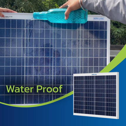 Servotech 50 Watt Polycrystalline Solar Panel lPV Module|Portable &Light Weight|Durable,High-Efficiency Renewable Energy Solution for Home, Office & Lawn|25-Year Performance Warranty|Pack of 1 