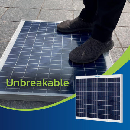 Servotech 50 Watt Polycrystalline Solar Panel lPV Module|Portable &Light Weight|Durable,High-Efficiency Renewable Energy Solution for Home, Office & Lawn|25-Year Performance Warranty|Pack of 1 