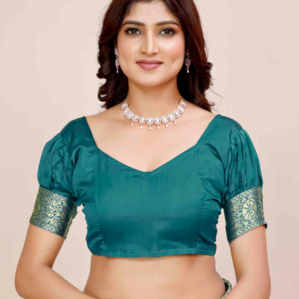 Shasmi Women's Banarasi Saree Pure Kanjivaram Silk Saree Soft new ladies 2025 Design Wear Pattu Sarees Latest Party Sari collections With Blouse Piece for Wedding sadi (PARI-218 RAMA) 
