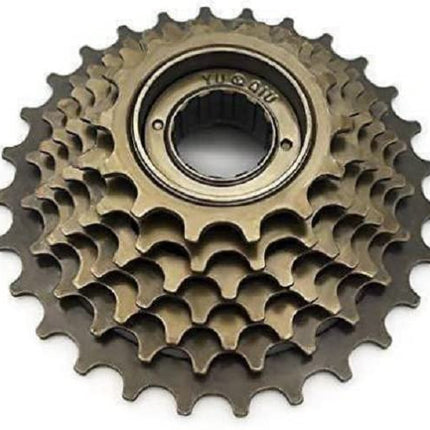 ShreNik Cycle Freewheel Chain Combo Speed 7 Compatible with Gear Cycle 21 Speed with 14-28 Teeth Cassette & 116 Links Chain Rings Road Bike 