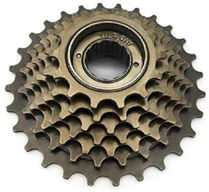 ShreNik Cycle Freewheel Chain Combo Speed 7 Compatible with Gear Cycle 21 Speed with 14-28 Teeth Cassette & 116 Links Chain Rings Road Bike 