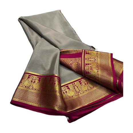 Shree Silk Mills Lightweight Crepe Mysore Silk Saree for Women With Blouse 