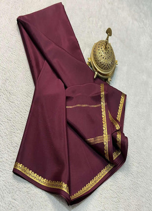 Shree Silk Mills Semi Mysore Silk Women's Saree Weddings, and Special Occasions,Elegant Handwoven Traditional Saree with Vibrant Patterns,Perfect for Festivals, 