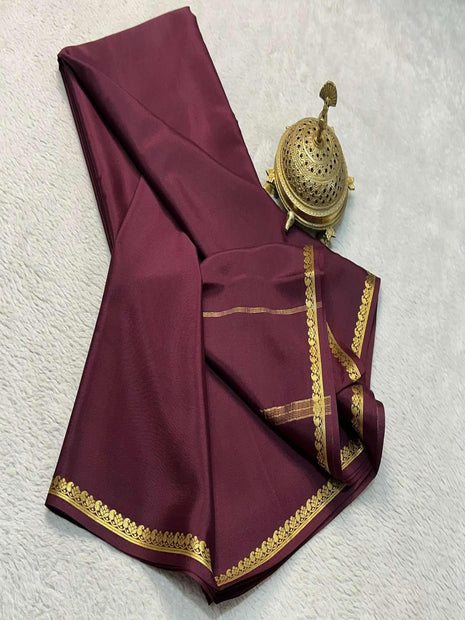 Shree Silk Mills Semi Mysore Silk Women's Saree Weddings, and Special Occasions,Elegant Handwoven Traditional Saree with Vibrant Patterns,Perfect for Festivals, 