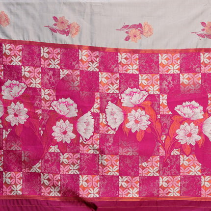 Sidhidata Women's Kanjivaram Banarasi Soft Silk Saree With Unstitched Blouse Piece (Silk Double Rose Greyyy_Grey_Free Size) 