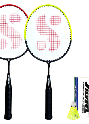 Silver's Junior Pedal Combo-5 (2 Badminton Rackets, 3 Plastic Shuttlecock) 