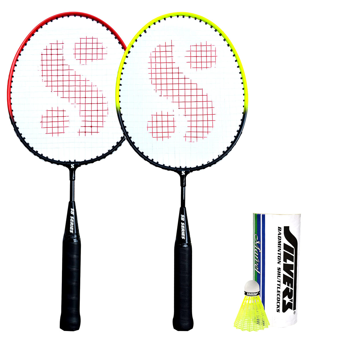 Silver's Junior Pedal Combo-5 (2 Badminton Rackets, 3 Plastic Shuttlecock) 