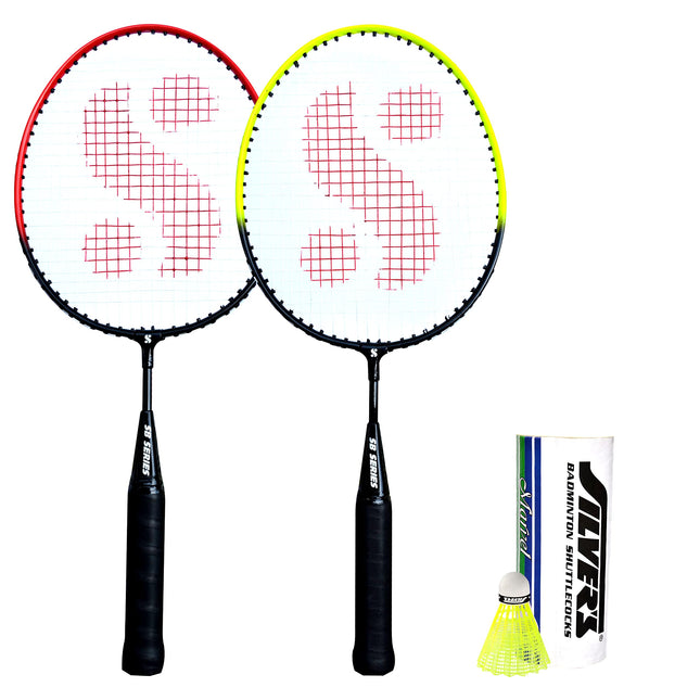 Silver's Junior Pedal Combo-5 (2 Badminton Rackets, 3 Plastic Shuttlecock) 