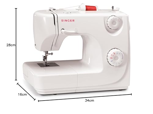 Singer 8280 Zig Zag Sewing Machine,8 Built in Stitches, 24 Stitch Function, Auto Needle Threader(White),70W Powerful motor 