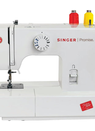 Singer Promise 1408 Zig-Zag Sewing Machine, 8 Built-in Stitches, 24 Stitches Functions with 70W Powerful motor & Feed dog with106 Teeth in 6 Rows (White)-Get Free Online Interactive Master Class 