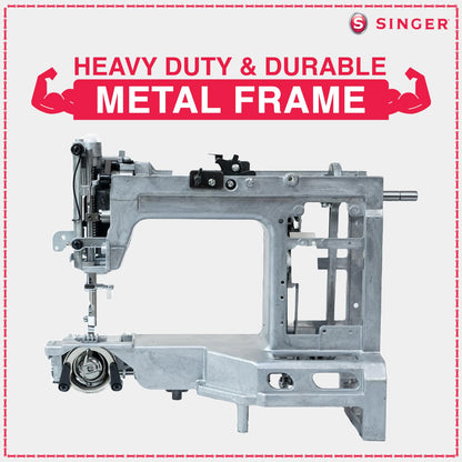 Singer Promise 1408 Zig-Zag Sewing Machine, 8 Built-in Stitches, 24 Stitches Functions with 70W Powerful motor & Feed dog with106 Teeth in 6 Rows (White)-Get Free Online Interactive Master Class 