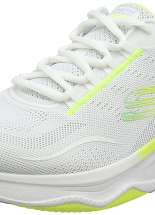 Skechers Womens D Lux Fitness White Multi Casual Lace Up Shoe 