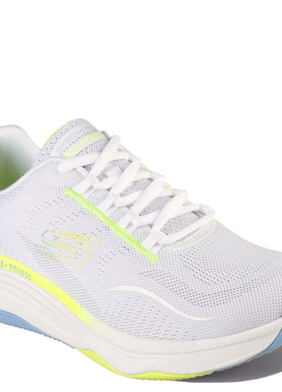 Skechers Womens D Lux Fitness White Multi Casual Lace Up Shoe 