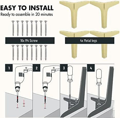 Sky Rise Decor Modern Classic 5 Seater Fabric & Valvet Tufted 3+1+1 Footrest Chesterfield Sofa Living Room and Office (Teal Green) 