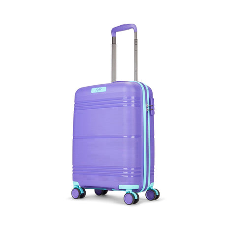Skybags Cabin Paratrip Hard Luggage (55 cm) | Polypropylene Luggage Trolley with 8 Spinner Wheels| Purple Oppulence | Unisex 