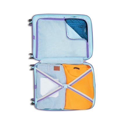 Skybags Cabin Paratrip Hard Luggage (55 cm) | Polypropylene Luggage Trolley with 8 Spinner Wheels| Purple Oppulence | Unisex 