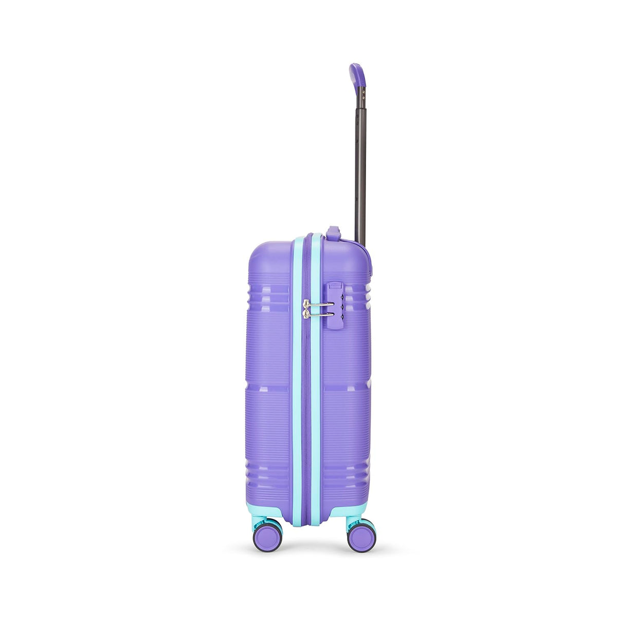Skybags Cabin Paratrip Hard Luggage (55 cm) | Polypropylene Luggage Trolley with 8 Spinner Wheels| Purple Oppulence | Unisex 