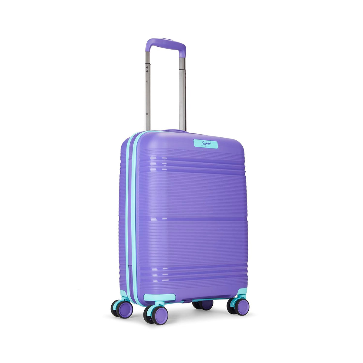 Skybags Cabin Paratrip Hard Luggage (55 cm) | Polypropylene Luggage Trolley with 8 Spinner Wheels| Purple Oppulence | Unisex 
