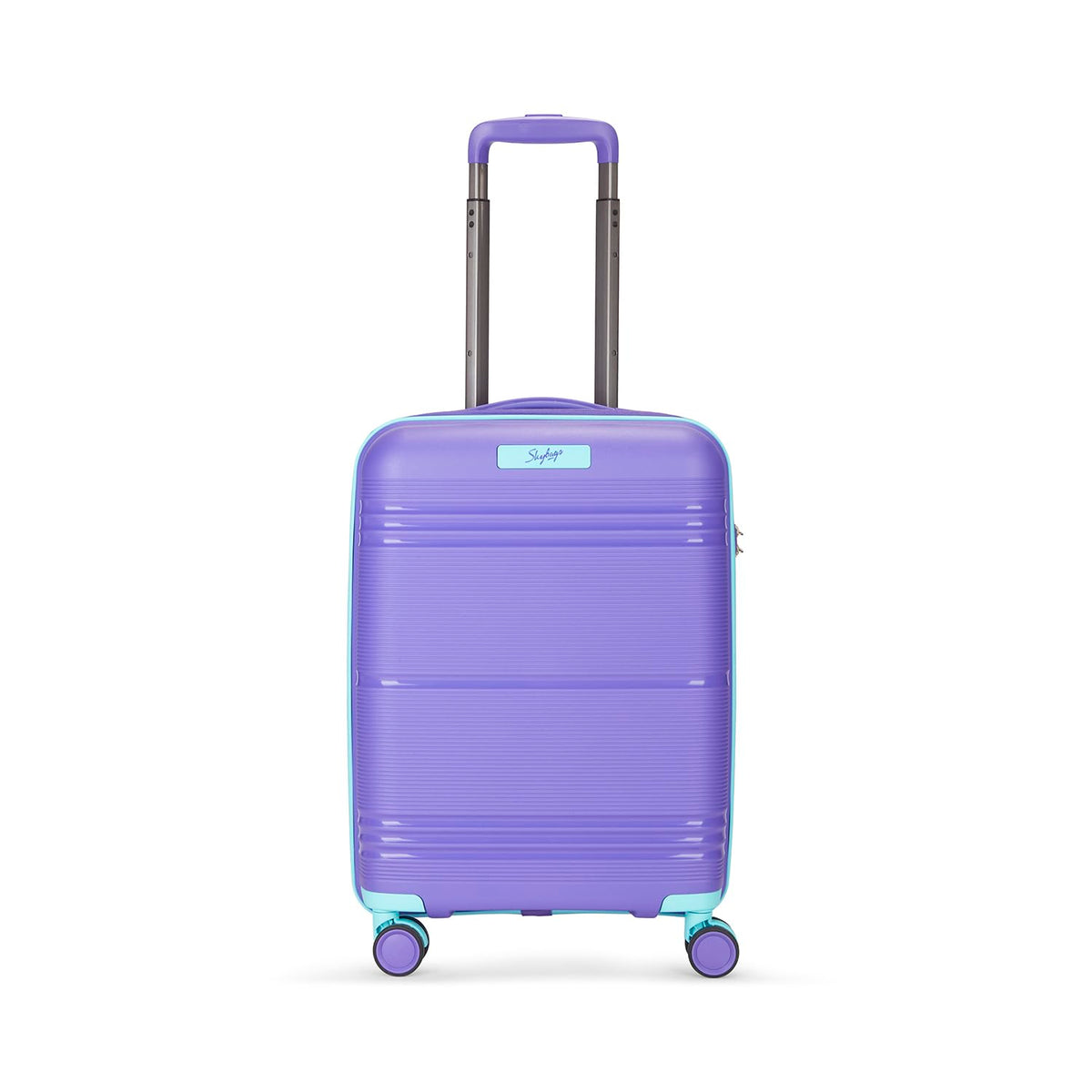 Skybags Cabin Paratrip Hard Luggage (55 cm) | Polypropylene Luggage Trolley with 8 Spinner Wheels| Purple Oppulence | Unisex 