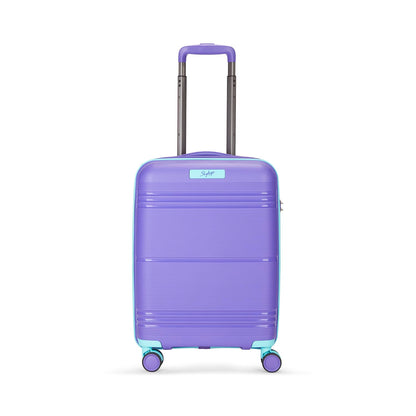 Skybags Cabin Paratrip Hard Luggage (55 cm) | Polypropylene Luggage Trolley with 8 Spinner Wheels| Purple Oppulence | Unisex 