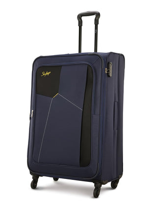 Skybags Rubik Polyester 68 Cms Blue Softsided Check-in Luggage (STRUW68EBLU) 