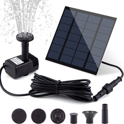 Skypearll Solar Panel Water Fountain, New Upgrade 1.8w Water Pump For Bird Bath, Outdoor Small Pond, Patio, Garden Pool, Aquarium And Fish Tank 