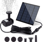 Skypearll Solar Panel Water Fountain, New Upgrade 1.8w Water Pump For Bird Bath, Outdoor Small Pond, Patio, Garden Pool, Aquarium And Fish Tank 